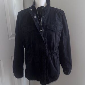 Style & Co. Navy Utility Jacket with Cinched Waist